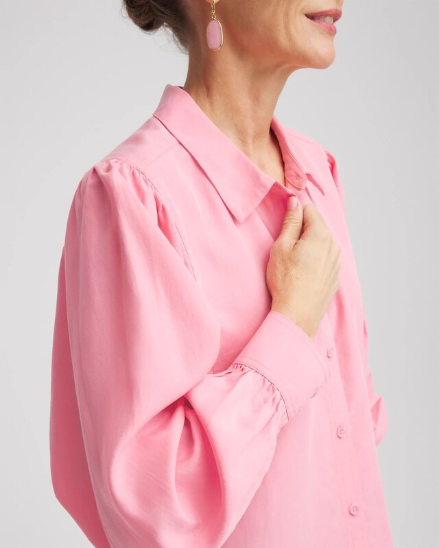 Tencel Blend Dolman-Sleeved Blouse - image 4